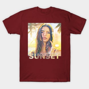 Portrait of Emily at Sunset T-Shirt